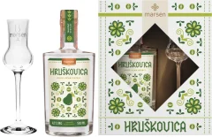 Marsen Hruškovica TRADITIONAL 42% 0,5l v dárkovém balení se skleničkou