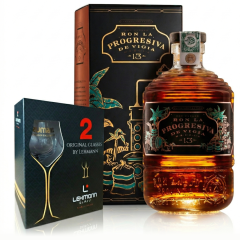 Ron La Progresiva de Vigia Mezcla 13 41% 0,7l + 2 skleničky na rum v dárkové krabičce jako DÁREK