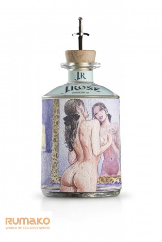 J.Rose London Dry Artisan Gin JR05 43% 0,7l v dárkovém boxu s obrazem a 2 skleničkami