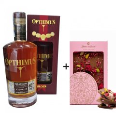 Opthimus 15 Oporto 43% 0,7l v dárkové krabičce + čokoláda Mandala Lásky