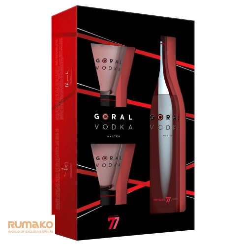 Goral Vodka Master 40 % 0,7l + 2x skleněný panák v dárkovém balení