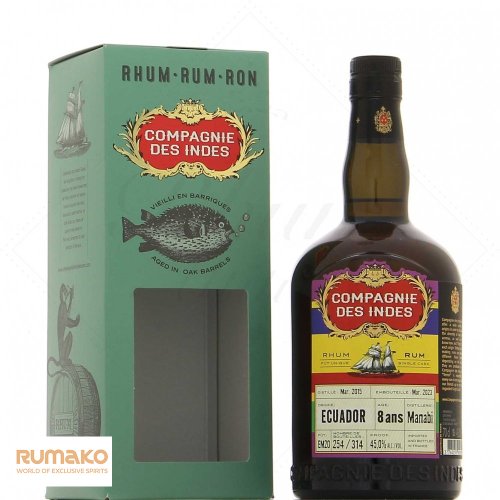 Compagnie des Indes Ecuador 8yo 45% 0,7l v dárkové krabičce