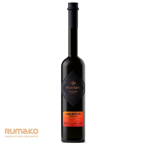 Marsen Exclusiv Jablkovica Gala 42,3% 0,5l v dárkovém dřevěném boxu se 2 skleničkami