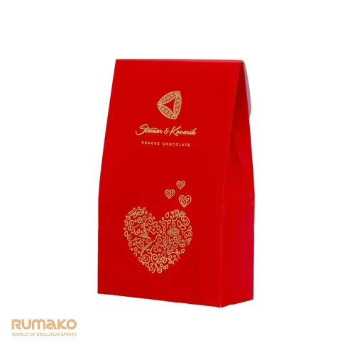 Mandle v ruby čokoládě a malinovém prášku, 90g