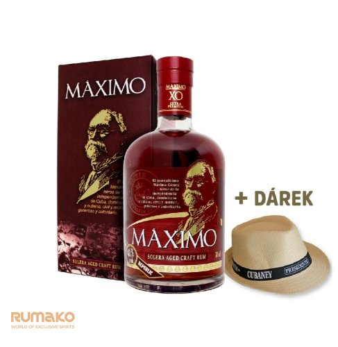 Ron Máximo XO Extra Premium 41% 0,7l + klobouk