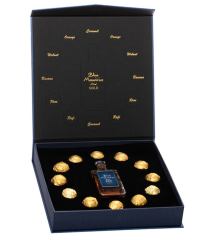 Kazeta s pralinkami Blue Mauritius Gold 40% 0,05l