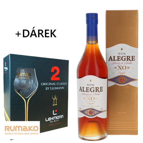 Rum Alegre Selección de Familia XO 40% 0,7l + skleničky RUMAKO jako DÁREK