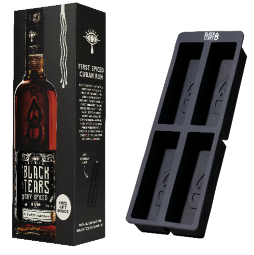 Black Tears Spiced Rum 40% 0,7l s formou na led v dárkové krabičce