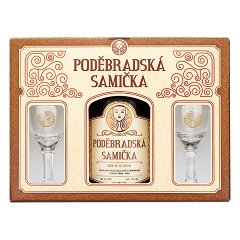 Poděbradská samička 35% 0,5l GB + 2x sklenička