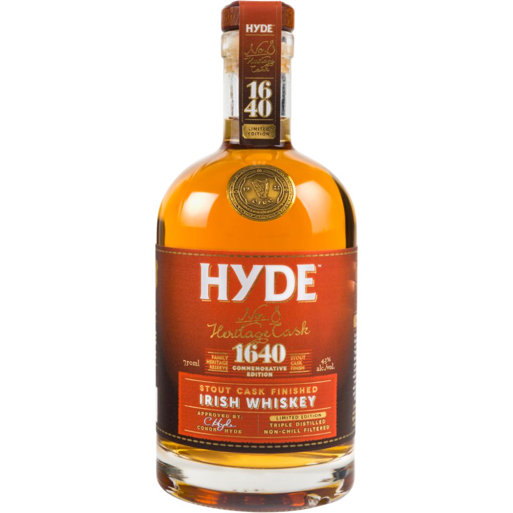 HYDE 1640 No.8 Irish Stout Cask Whiskey 43% 0,7 l (holá lahev) 1 ks