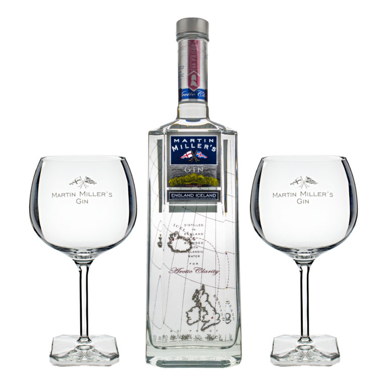 Martin Miller's London Dry Gin 40% 0,7 l a dvě sklenice