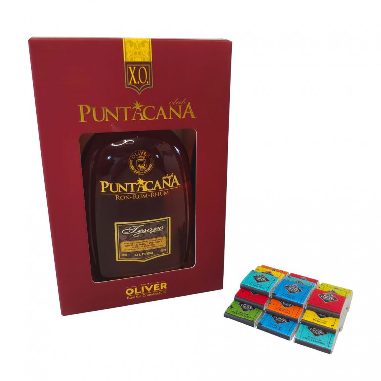 Puntacana Club Tesoro 38% 0,7l + 18 ks luxusní čokolády