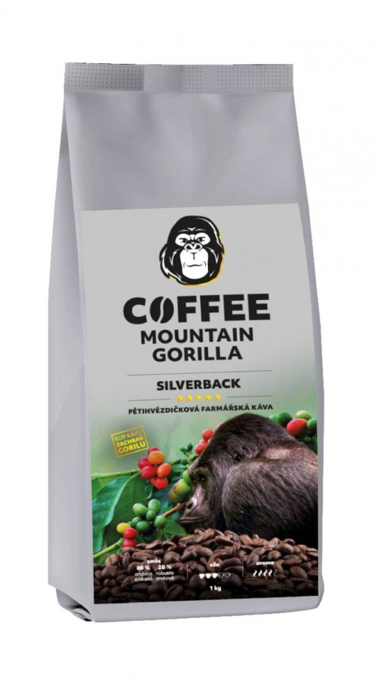 Zrnková káva Mount Elgon - Silverback 1 kg