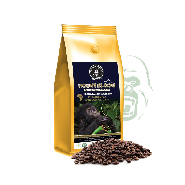 Zrnková Káva 100% arabica Mount Elgon - Africká královna 250g